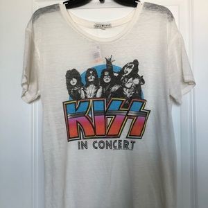 Kiss Junk Food Clothing burn out tee
